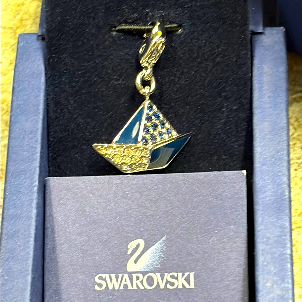 Swarovski Blue Sailboat Charm